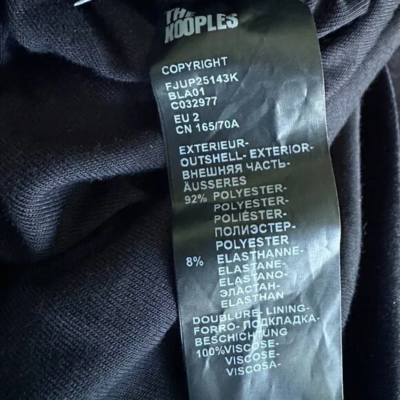 NWT | The Kooples | Black Velvet | Ruched Mini Skirt - Picture 9 of 10